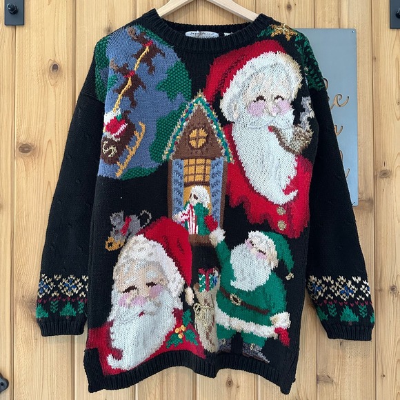 Northern Isles Sweaters - Vintage Signature by Northern Isles Hand Knit Christmas Sweater Size XL